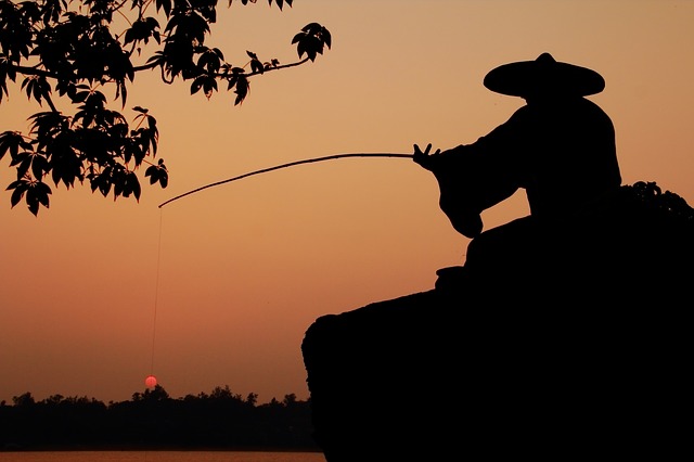 rybaření za soumraku