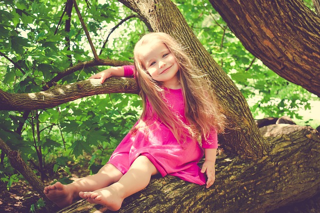 holčička na stromě